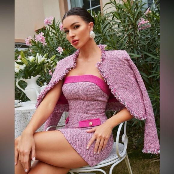 Knit Pink Dress - Picture 1 of 2